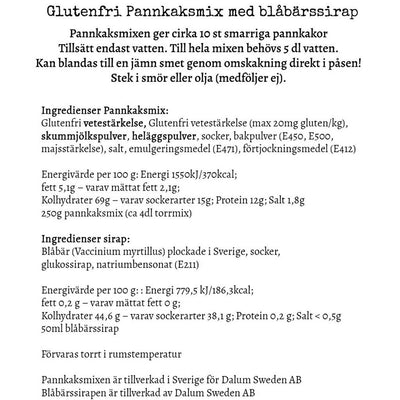 Friluftsmat | Pannkaku Blåber Kit - Pannkaksmix & Blåbärssirap