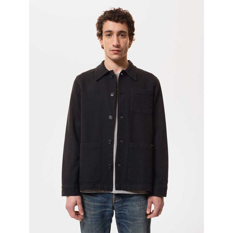 Overshirt | Barney Worker Jacket - Black - Herr