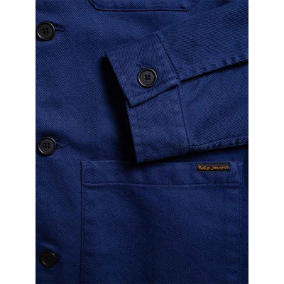 Overshirt | Barney Worker Jacket - Mid Blue - Herr