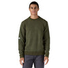 Recycled Wool-Blend Sweater - Fisherman Stitch: Pine Needle Green - Herr