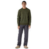 Recycled Wool-Blend Sweater - Fisherman Stitch: Pine Needle Green - Herr