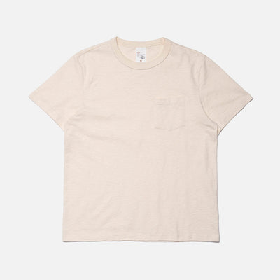 Roy Heavy Slub T-shirt - Ecru - Herr