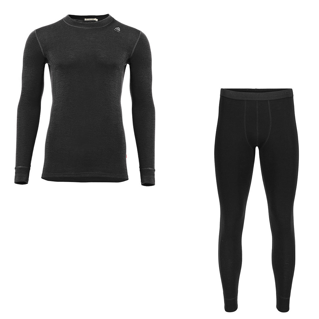 Underställspaket | Aclima WarmWool, Jet Black/Jet Black - Herr