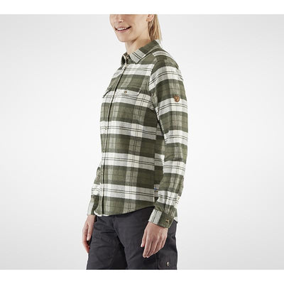 Flanellskjorta | Övik Heavy Flannel Shirt - Green - Dam