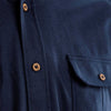Ullskjorta | LeisureWool Reborn Woolshirt - Navy Melange - Herr