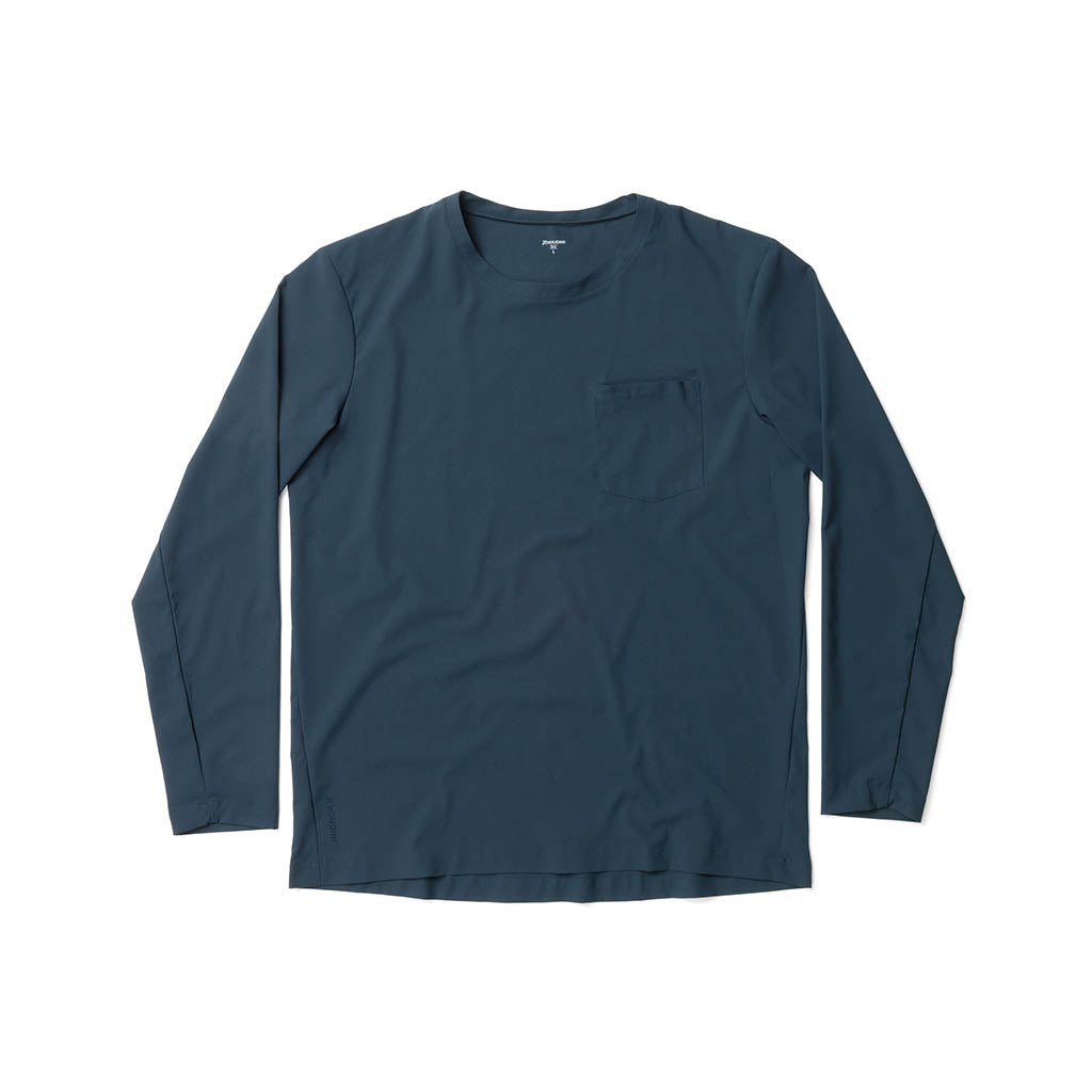 Långärmad T-shirt | Cover Crew - Blue Illusion - Herr