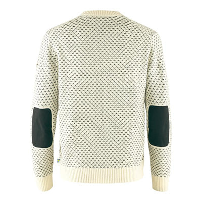 Stickad ulltröja | Övik Nordic Sweater - Chalk White - Herr
