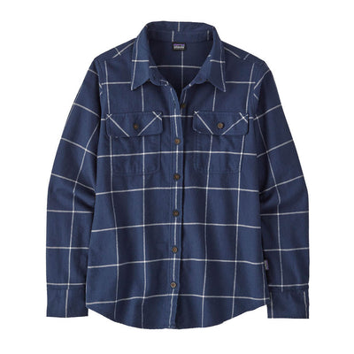 Flanellskjorta | Long-Sleeved Organic Cotton Midweight Fjord Flannel Shirt - Woodland: New Navy - Dam
