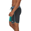 Hydropeak Scallop Boardshorts - Flying Fish Patch: Current Blue