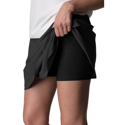 Kjol med shorts | Skort - True Black - Dam