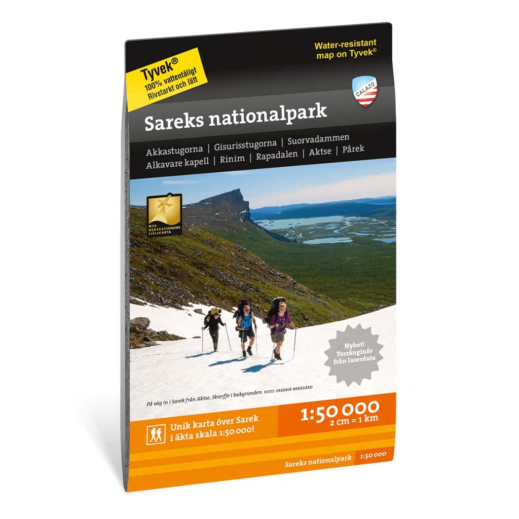 Karta - Sareks Nationalpark 1:50.000