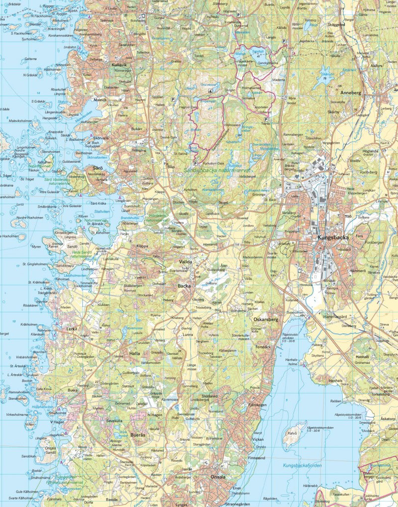 karta södra göteborg 1:50000 - böcker - calazo förlag